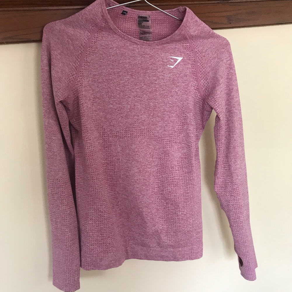 Gymshark Performance Heathered Mauve Long Sleeve